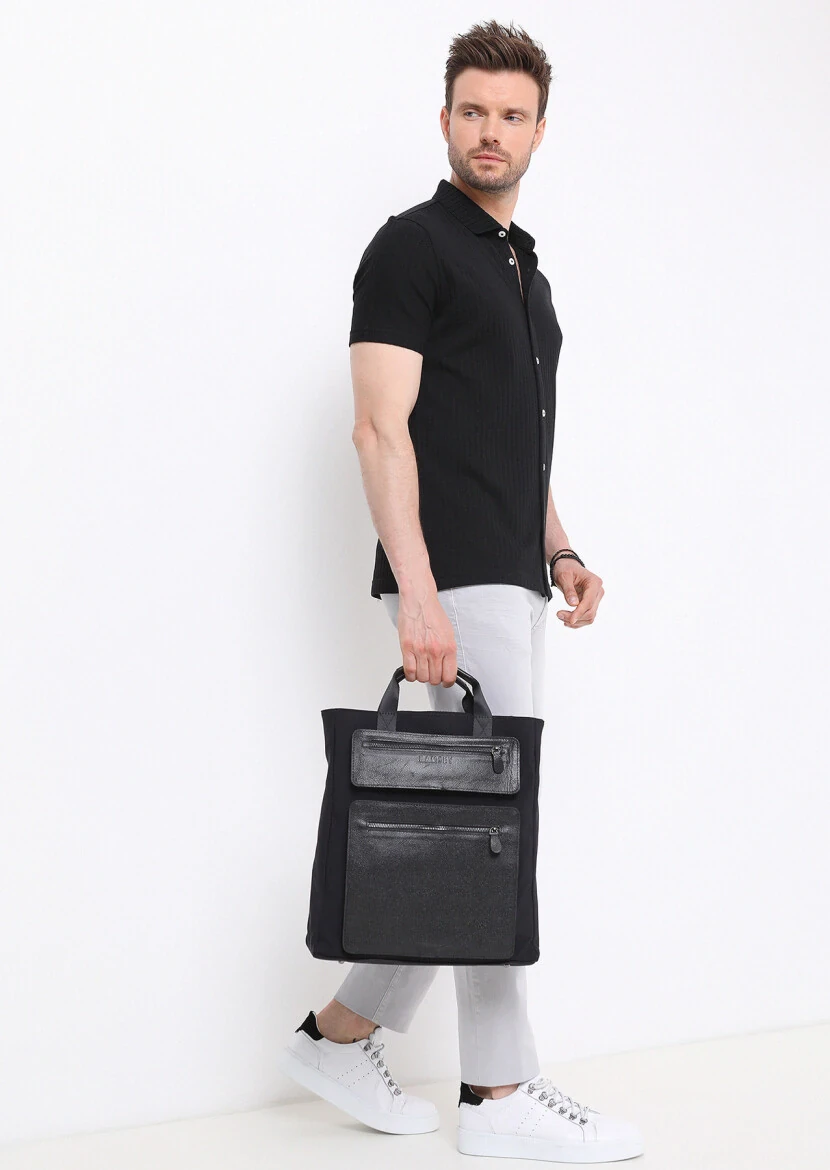 Siyah Slim Fit Casual %100 Pamuk Gömlek 