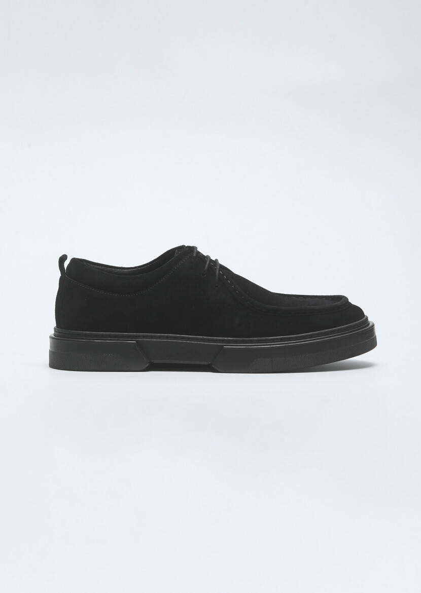 Siyah Süet Casual Ayakkabı - 1