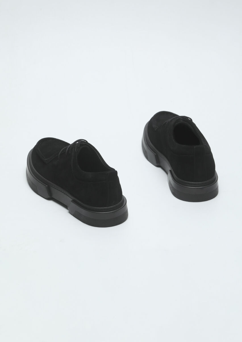 Siyah Süet Casual Ayakkabı - 5