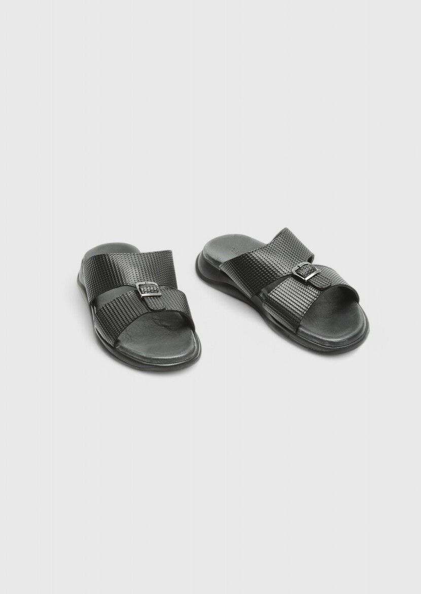 Siyah Terlik-sandalet - 3