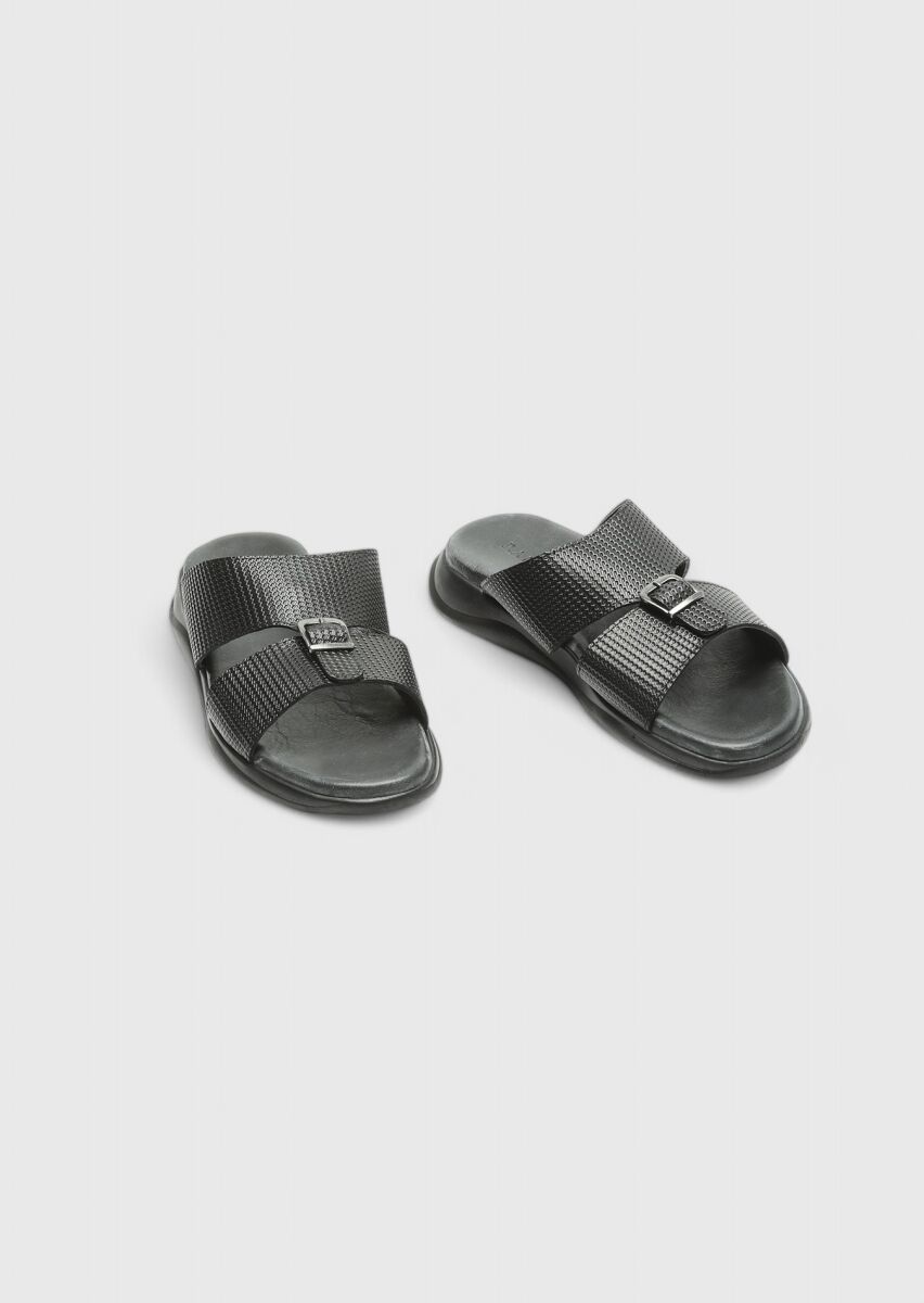 Siyah Terlik-sandalet - 3