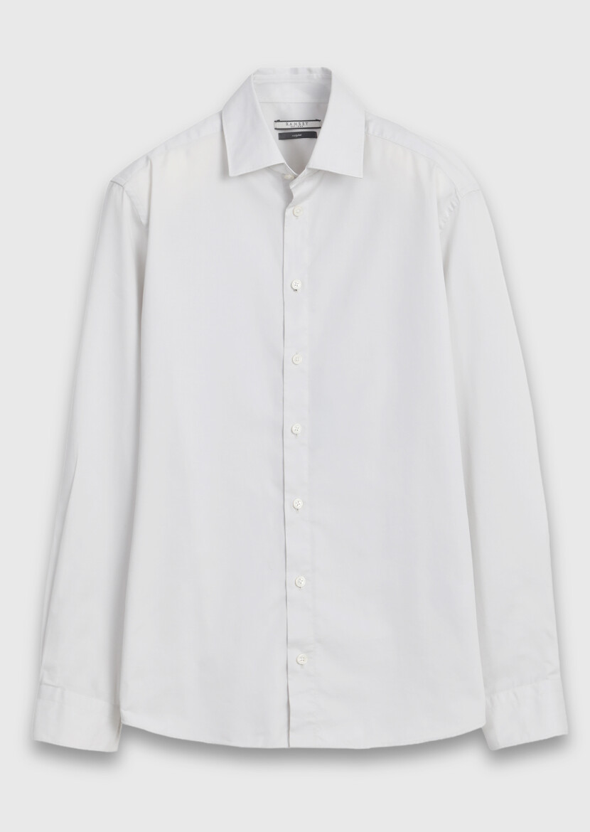 Stone Plain Casual Fit Long Weaving Casual 100% Cotton Shirt - 6