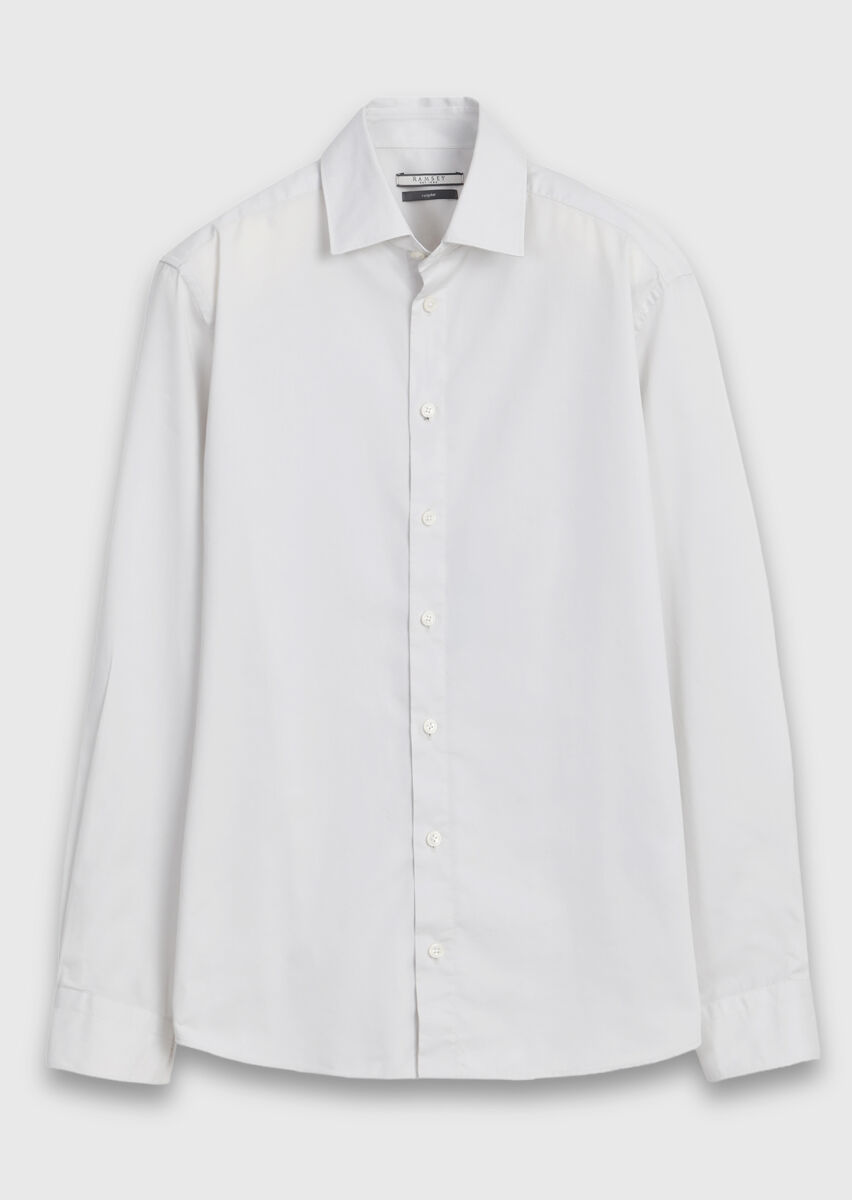 Stone Plain Casual Fit Long Weaving Casual 100% Cotton Shirt - 6
