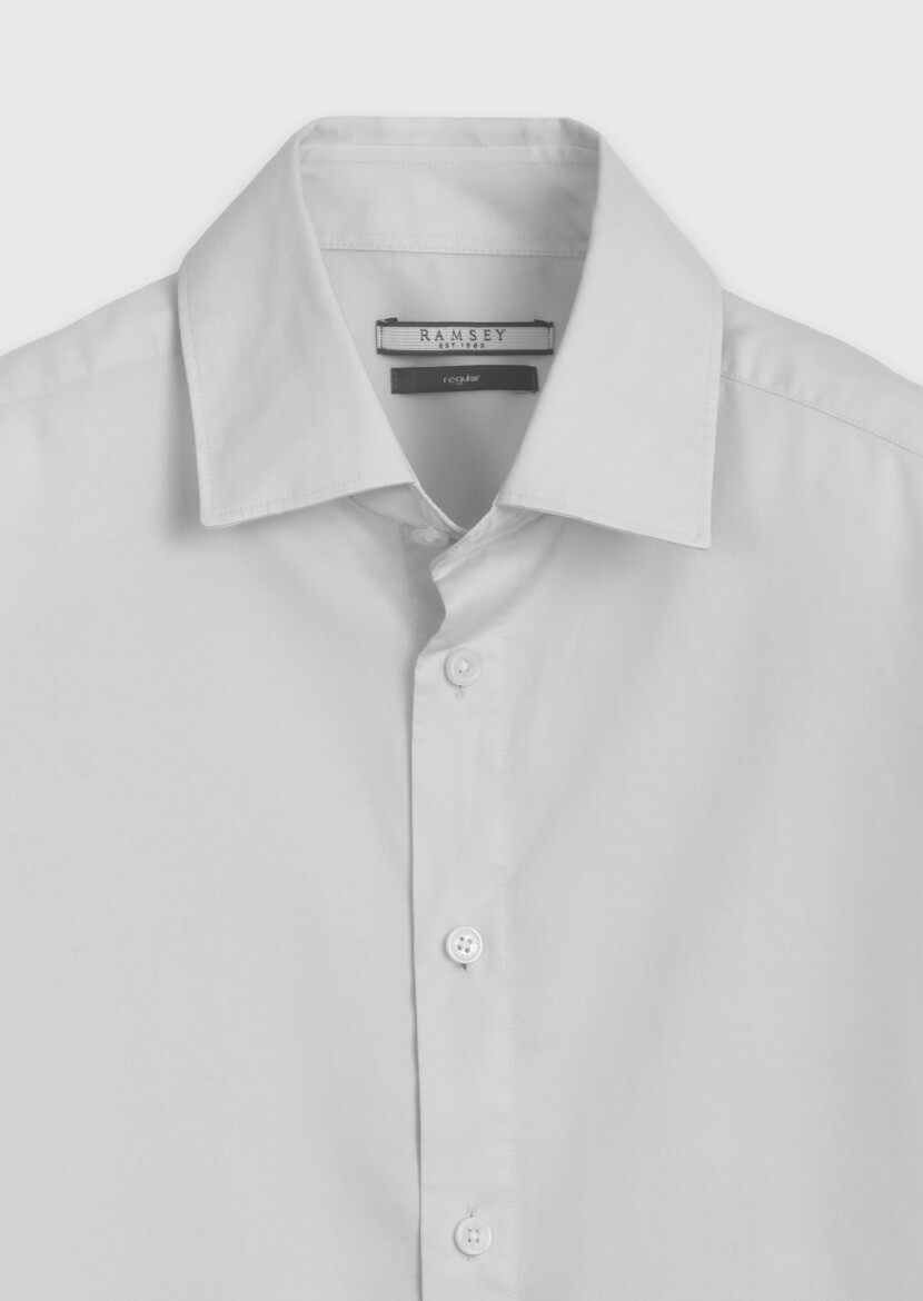 Stone Plain Casual Fit Long Weaving Casual 100% Cotton Shirt - 7