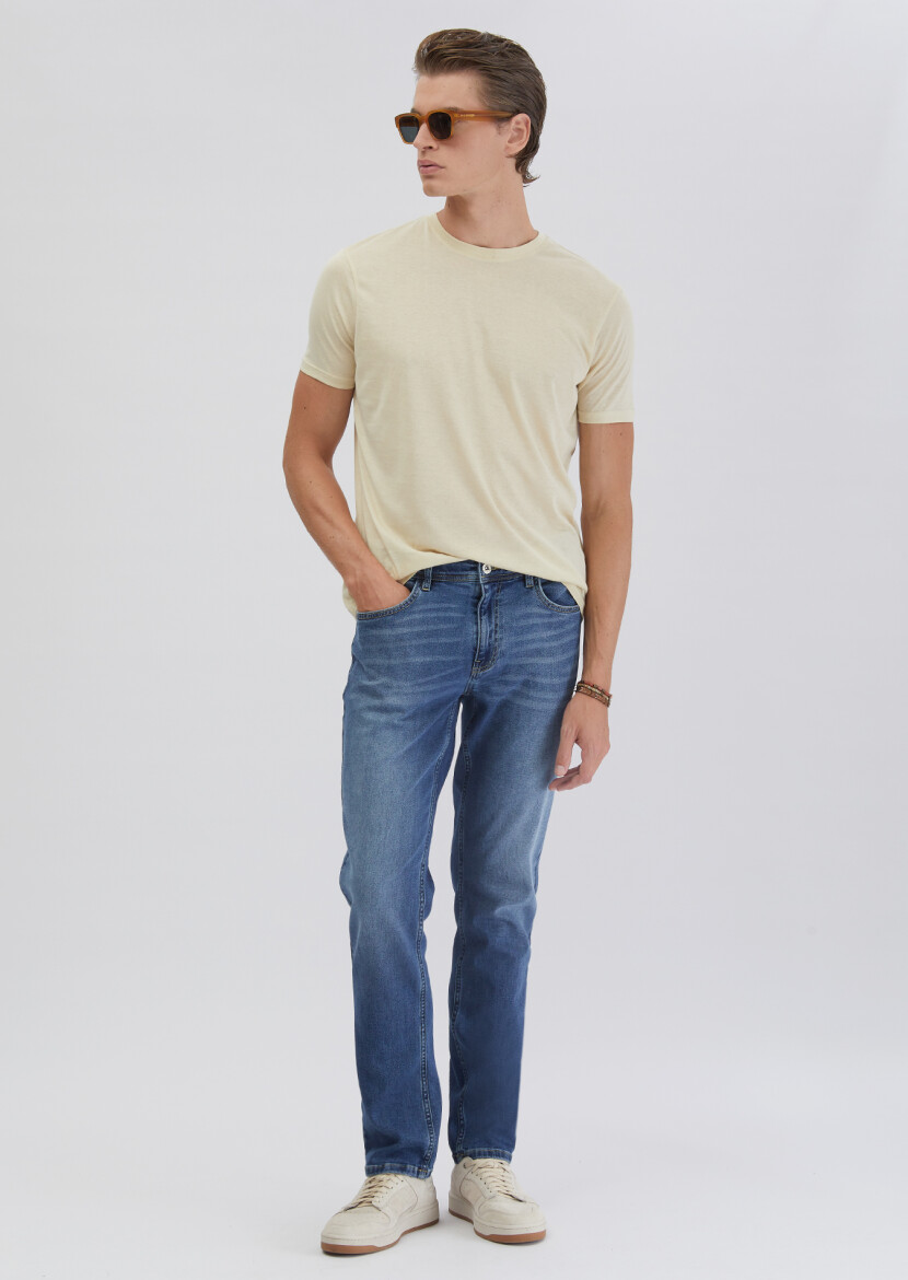 Stone Plain Crew Neck T-Shirt 