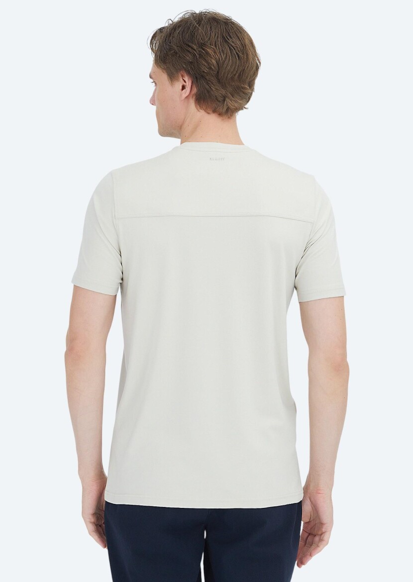Stone Plain Crew Neck T-Shirt - 5