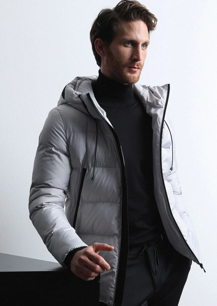 Stone Puffer Weaving Coat - 4