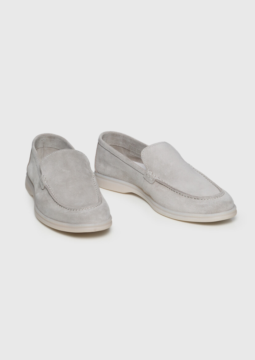 Stone Suede Casual Loafer - 3