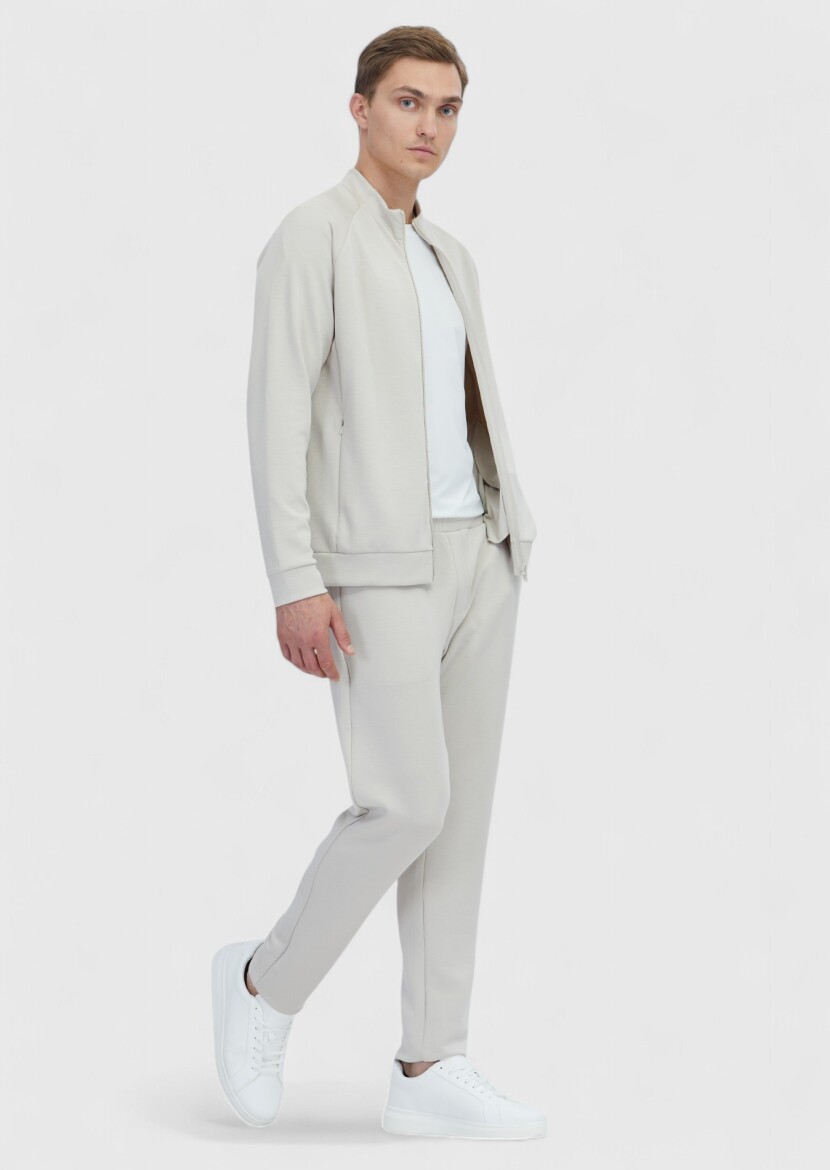 Stone Turtleneck Plain Sweatshirt - RAMSEY