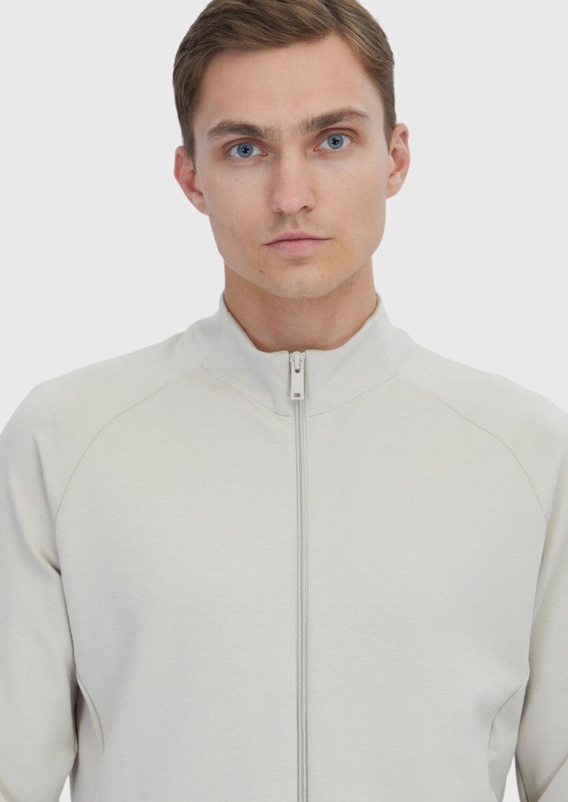 Stone Turtleneck Plain Sweatshirt - 4