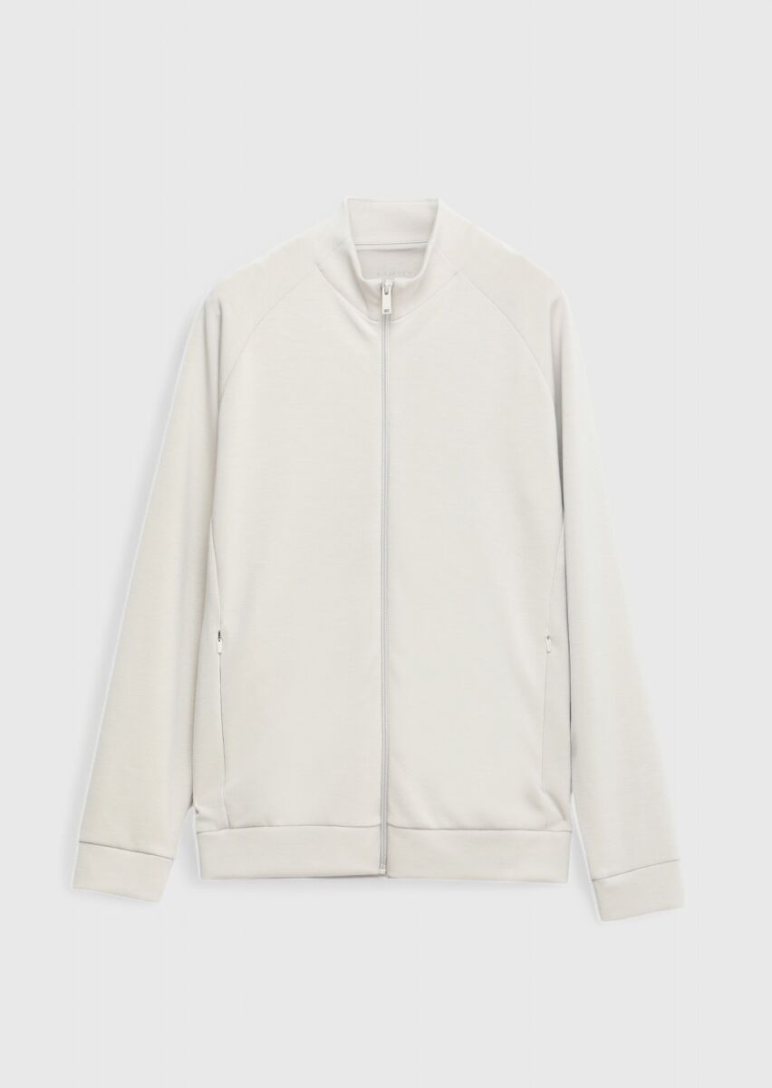 Stone Turtleneck Plain Sweatshirt - 5