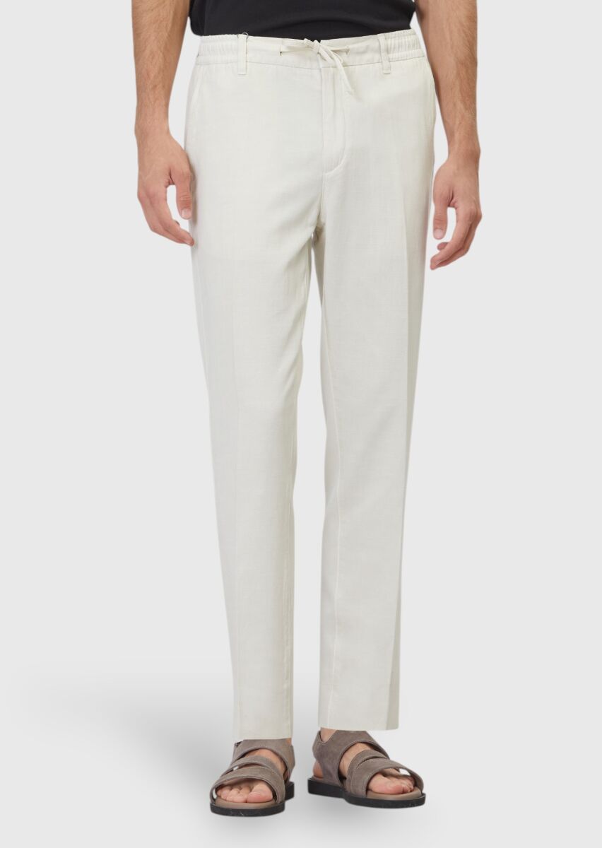 Stone Weaving Jogging Fit Casual Cotton Blended Trousers - 2