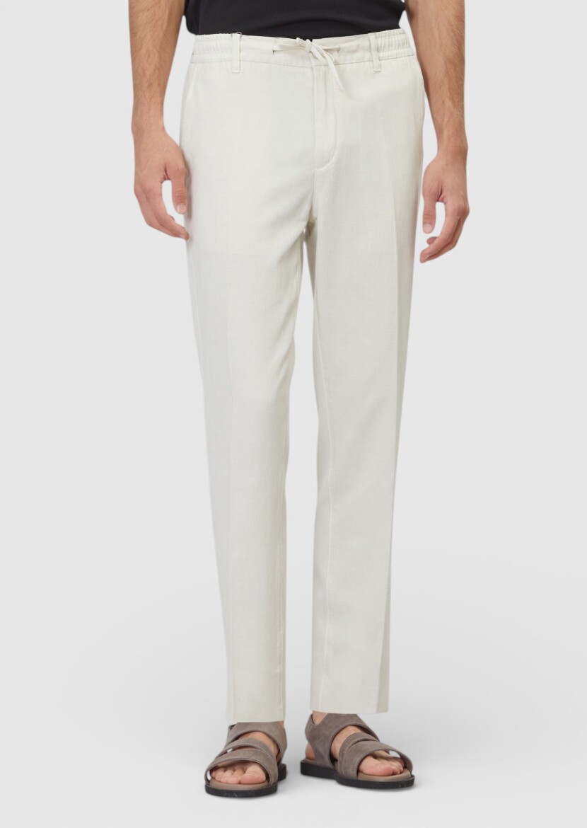 Stone Weaving Jogging Fit Casual Cotton Blended Trousers - RAMSEY