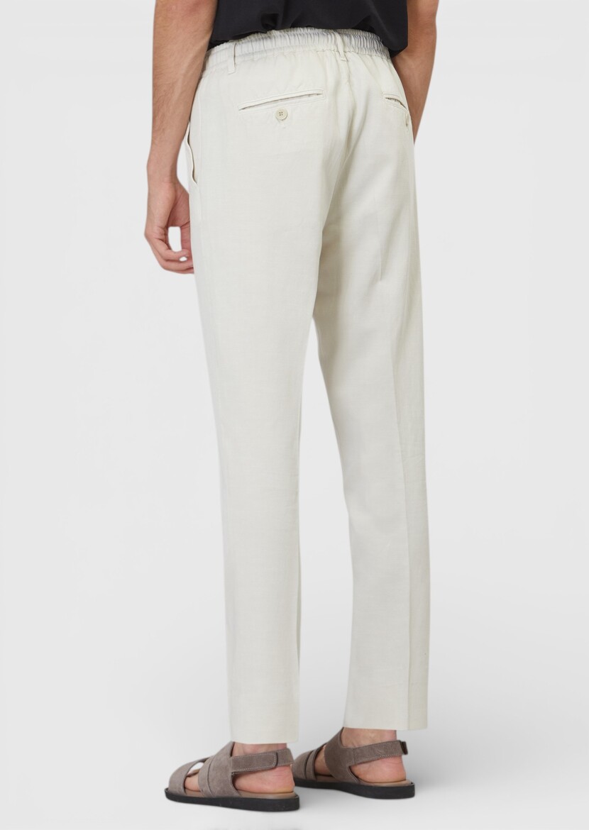 Stone Weaving Jogging Fit Casual Cotton Blended Trousers - 5