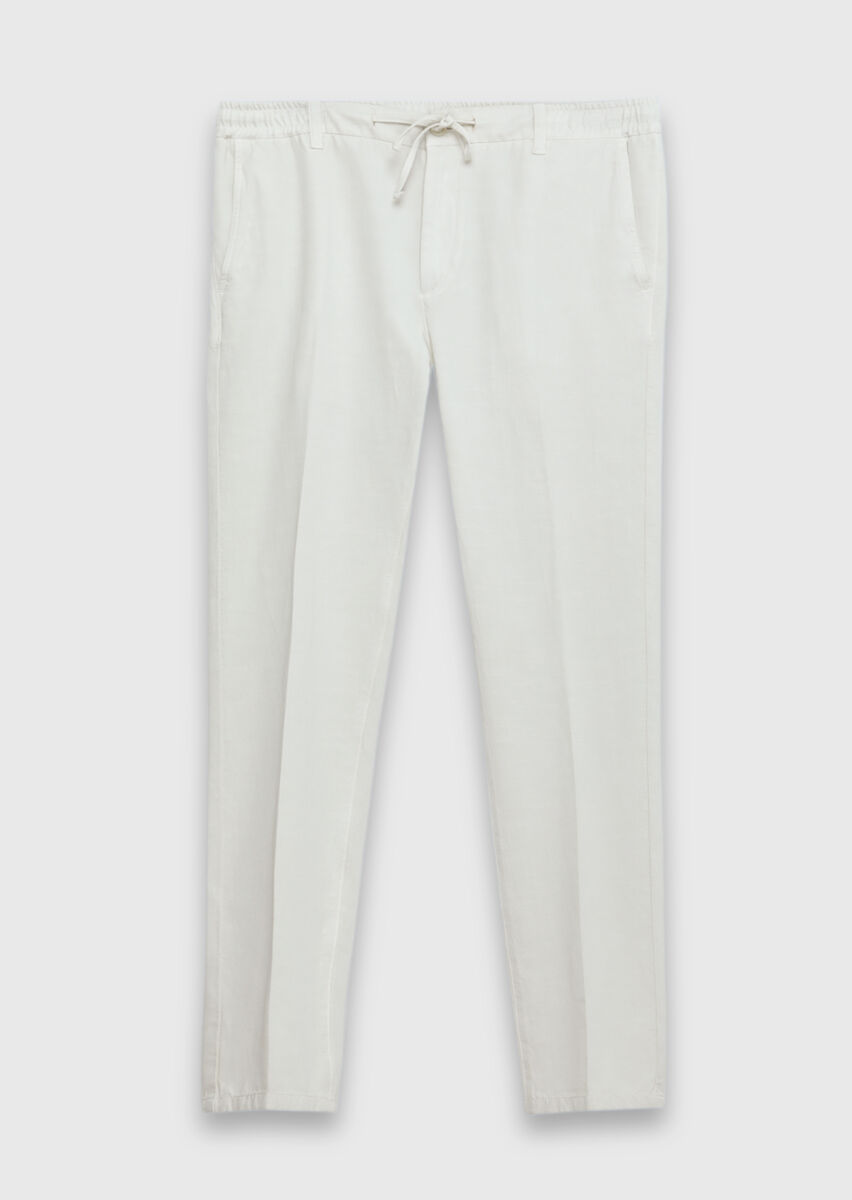 Stone Weaving Jogging Fit Casual Cotton Blended Trousers - 6