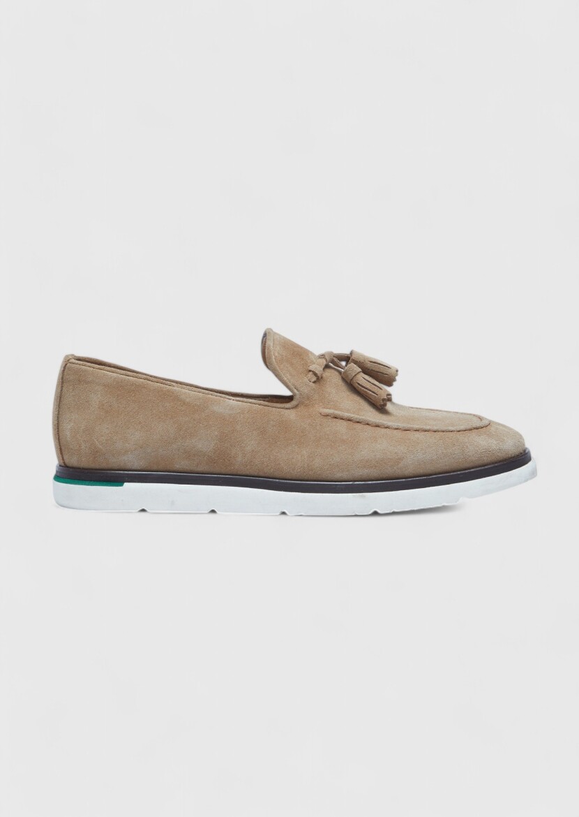 Taba Süet Casual Loafer - 1