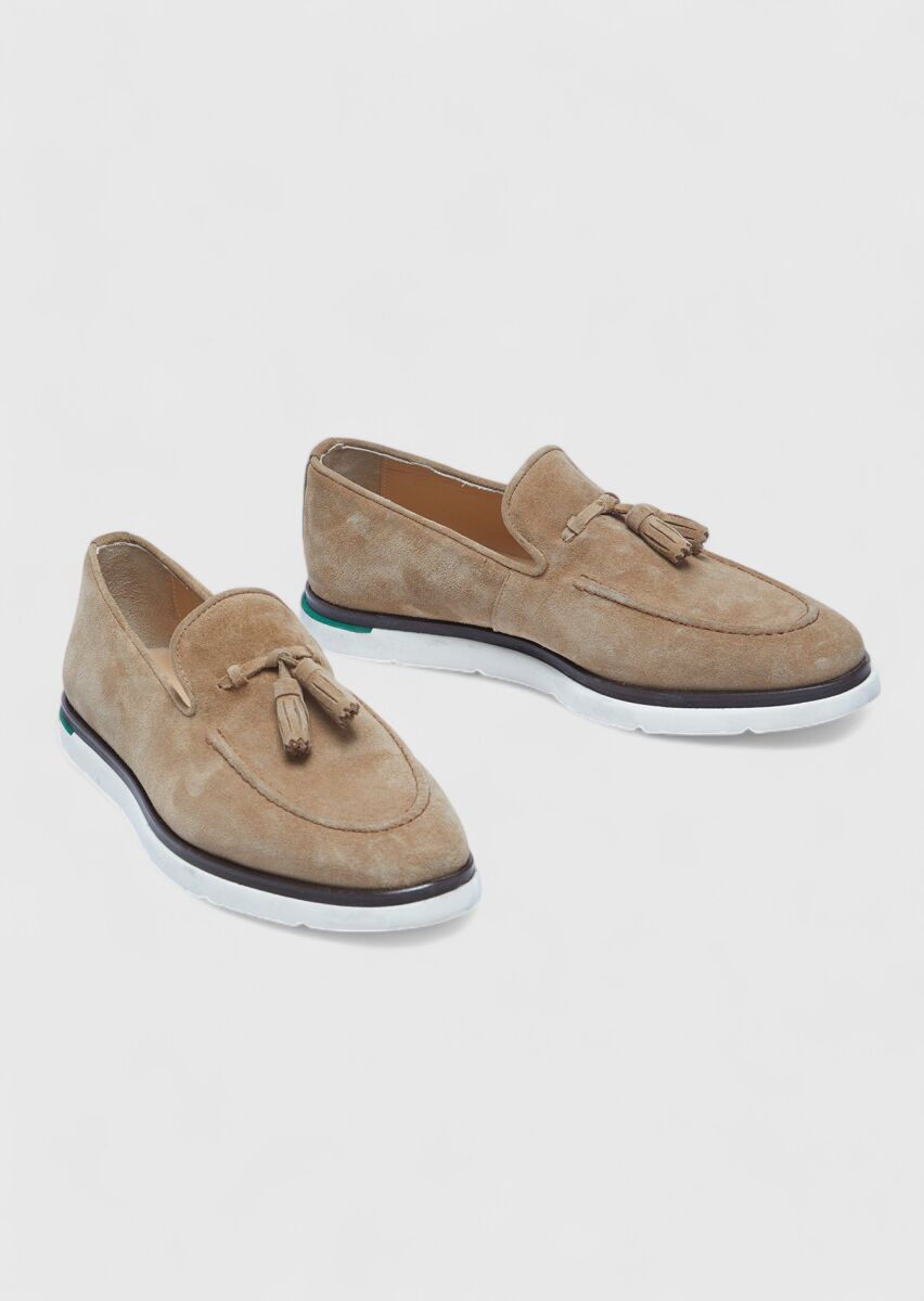 RAMSEY Taba Süet Casual Loafer görsel 3