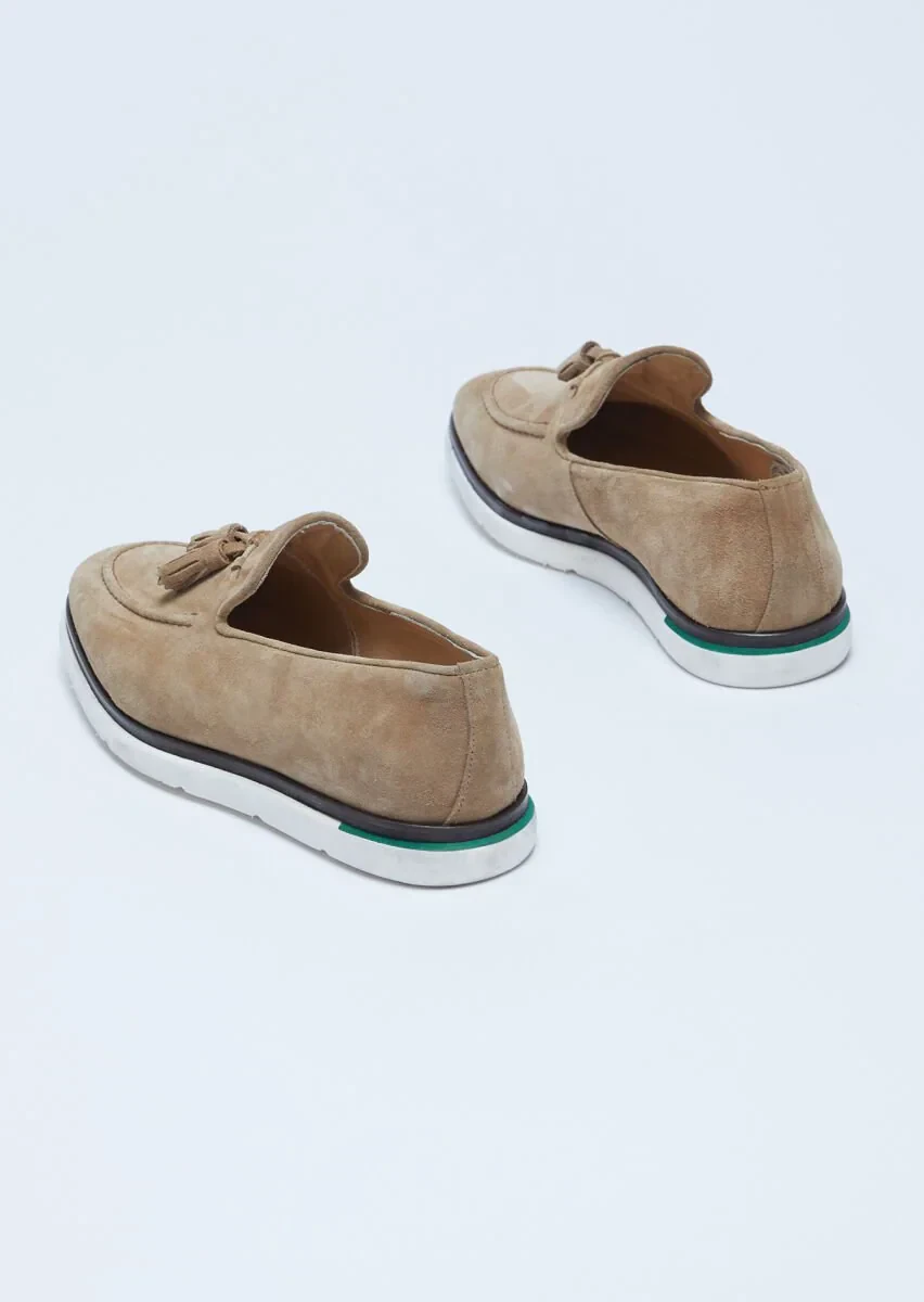 Taba Süet Casual Loafer - 5
