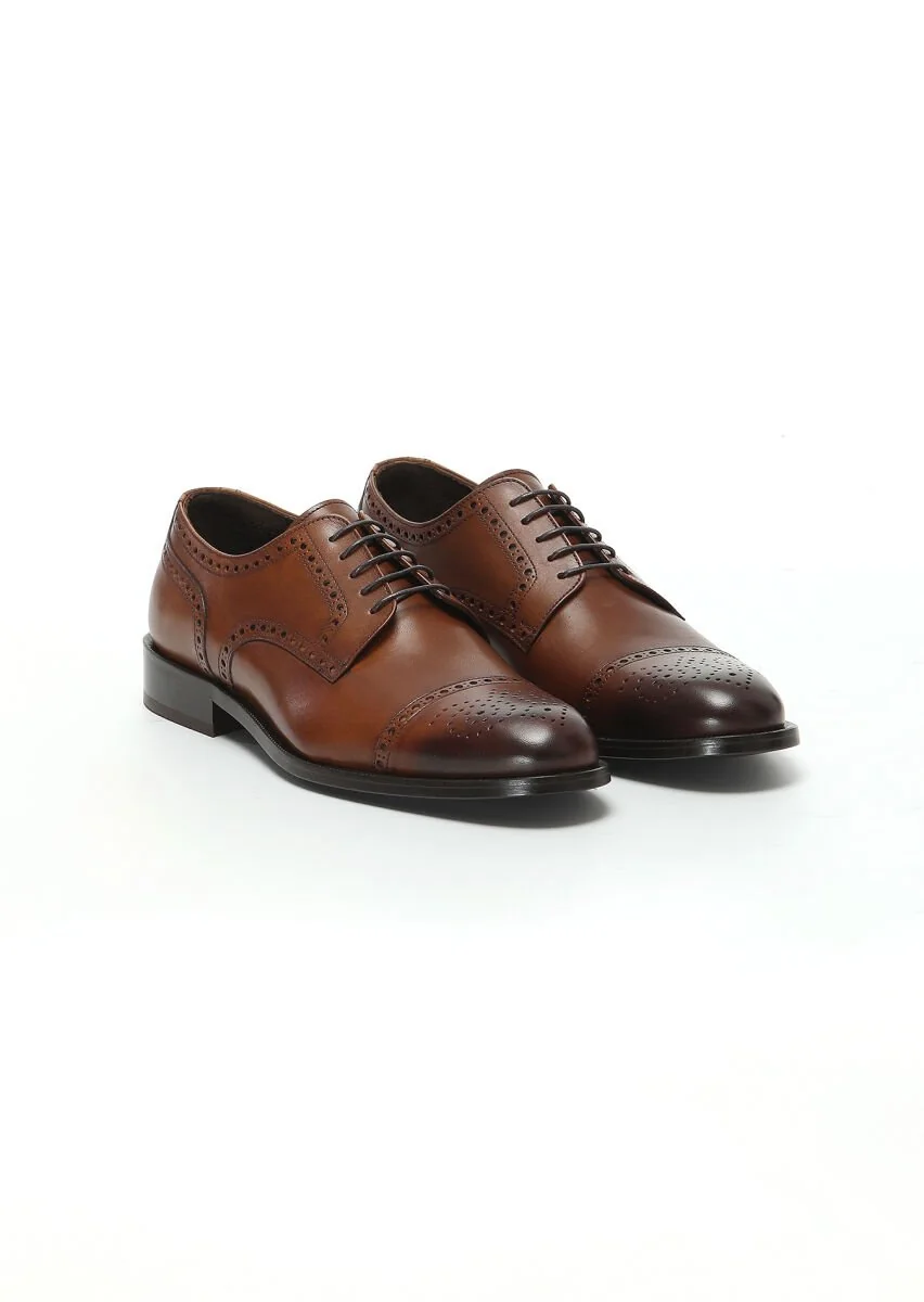 Tan Leather Shoes - 2