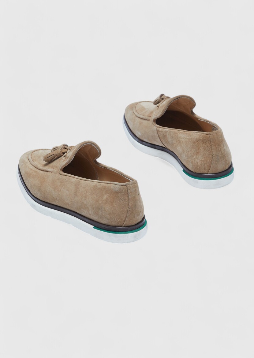 Tan Suede Casual Loafer - 5