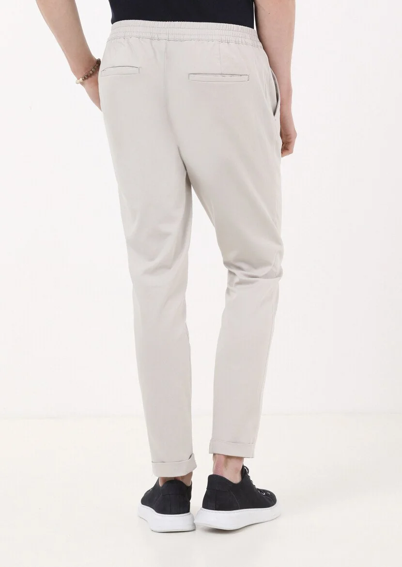 Taş Düz Dokuma Jogging Fit Casual Pamuk Karışımlı Pantolon - 3
