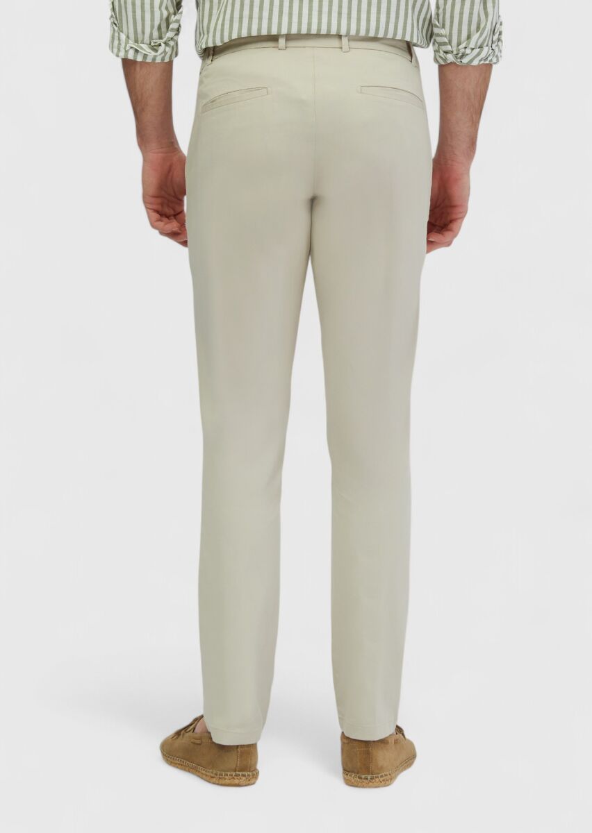 Taş Düz Dokuma Jogging Fit Casual Pamuk Karışımlı Pantolon - 5