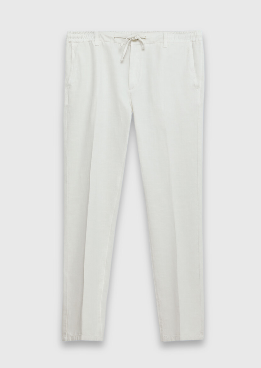 Taş Düz Dokuma Jogging Fit Casual Pamuk Karışımlı Pantolon - 6