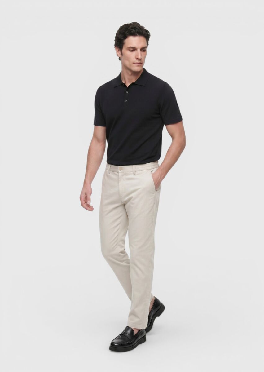 Taş Düz Dokuma Jogging Fit Casual Pantolon - 3