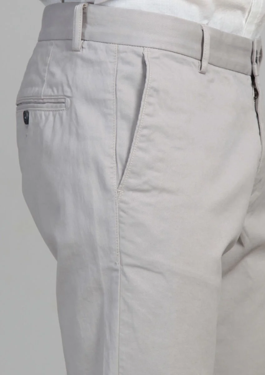 Taş Düz Dokuma Regular Fit Casual Pamuk Karışımlı Pantolon - 4