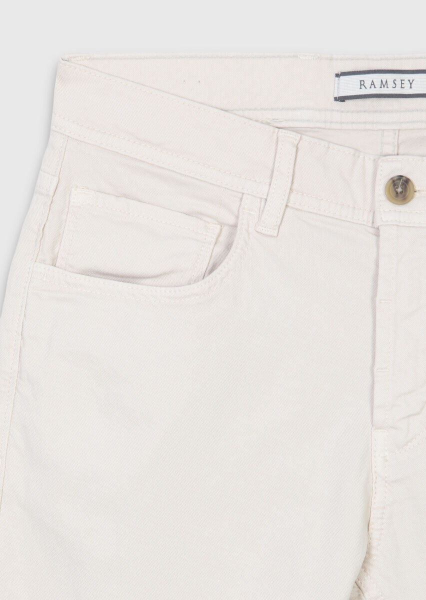 RAMSEY Taş Düz Dokuma Slim Fit Casual Pamuk Karışımlı Pantolon görsel 6