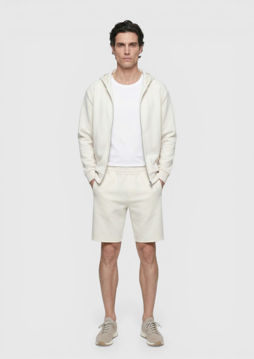 Taş Düz Örme Regular Fit Casual Bermuda - 1