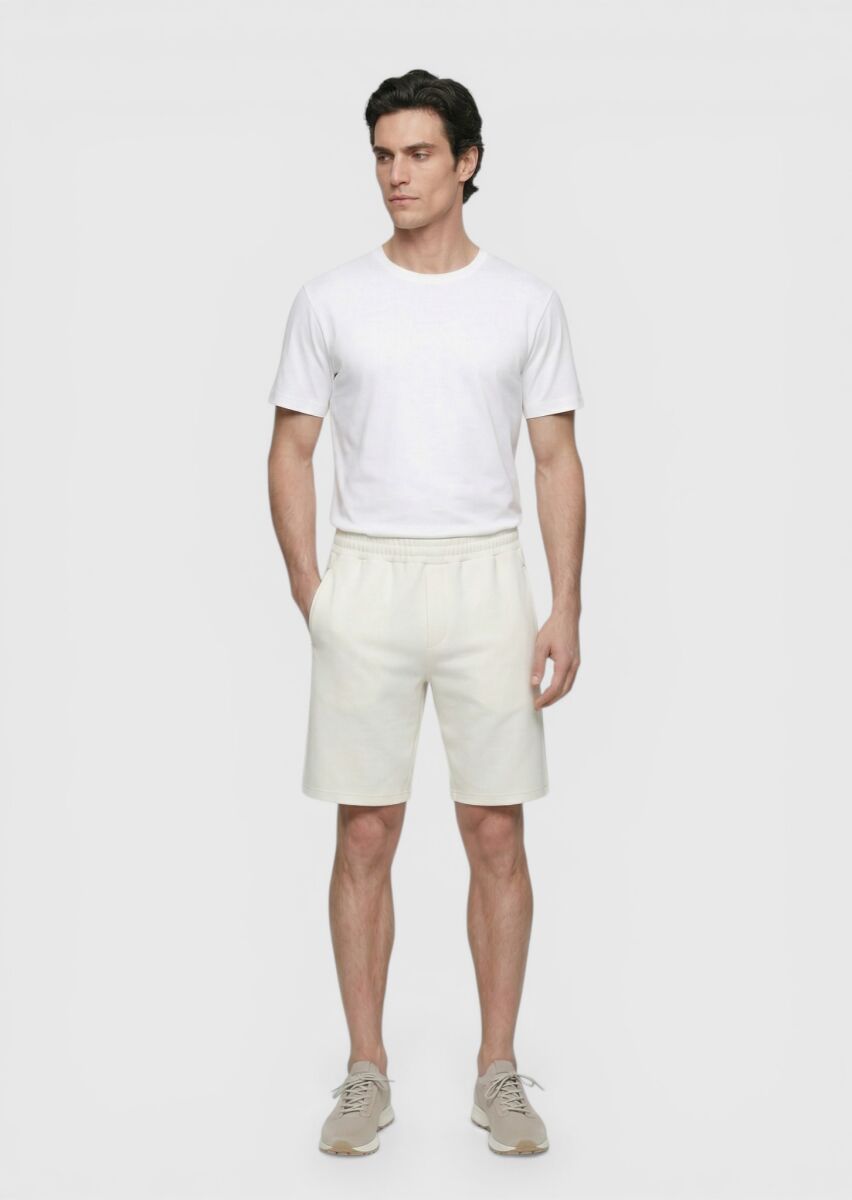 Taş Düz Örme Regular Fit Casual Bermuda - 3