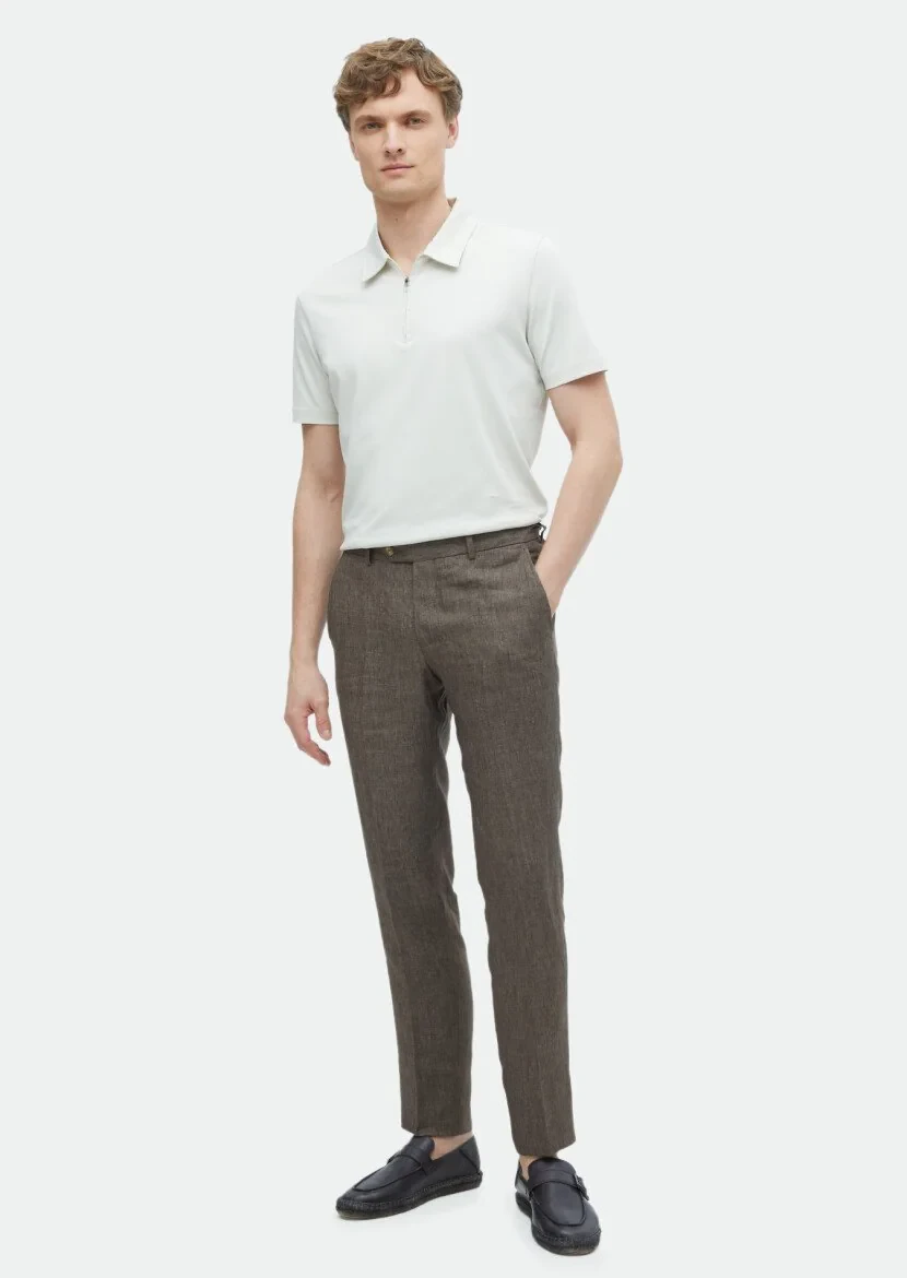 Taş Düz Polo Yaka %100 Pamuk T-Shirt 