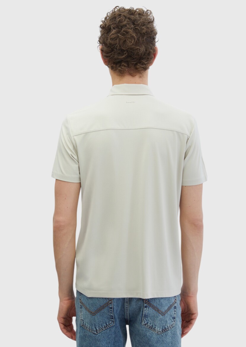 Taş Düz Polo Yaka T-Shirt - 5