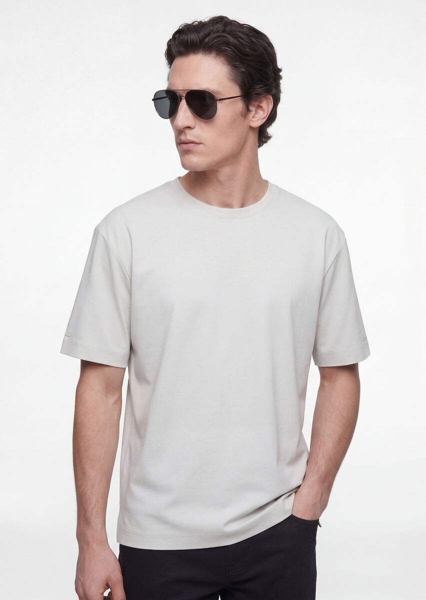 Taş Düz T-Shirt - 1