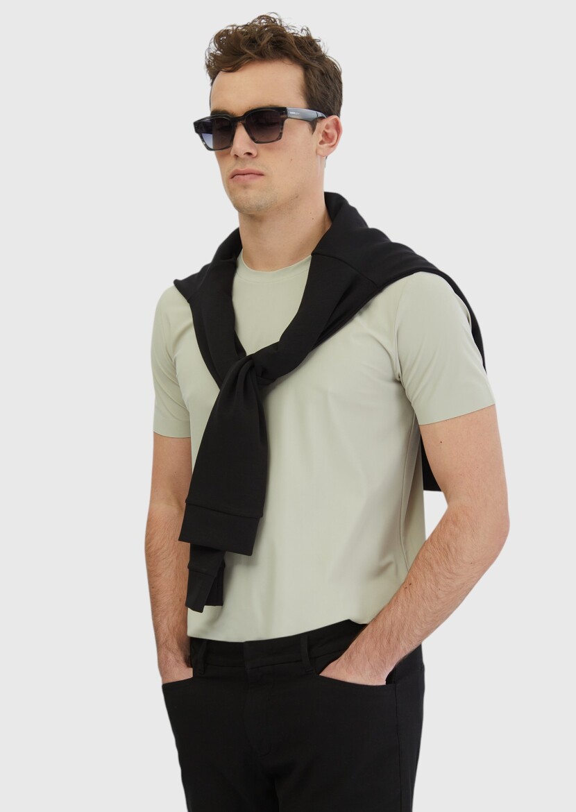 Taş Düz T-Shirt - 1