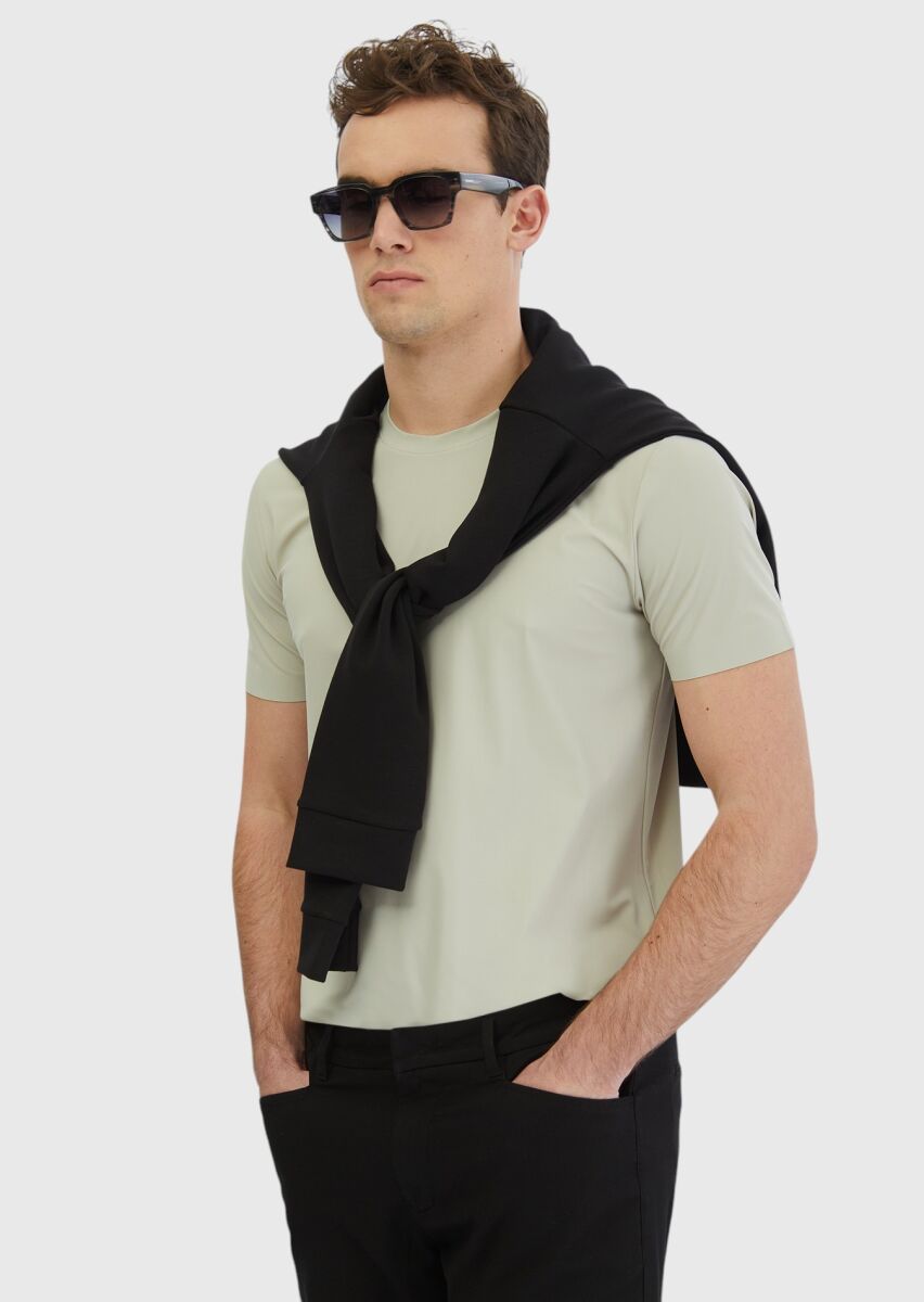 Taş Düz T-Shirt - 1