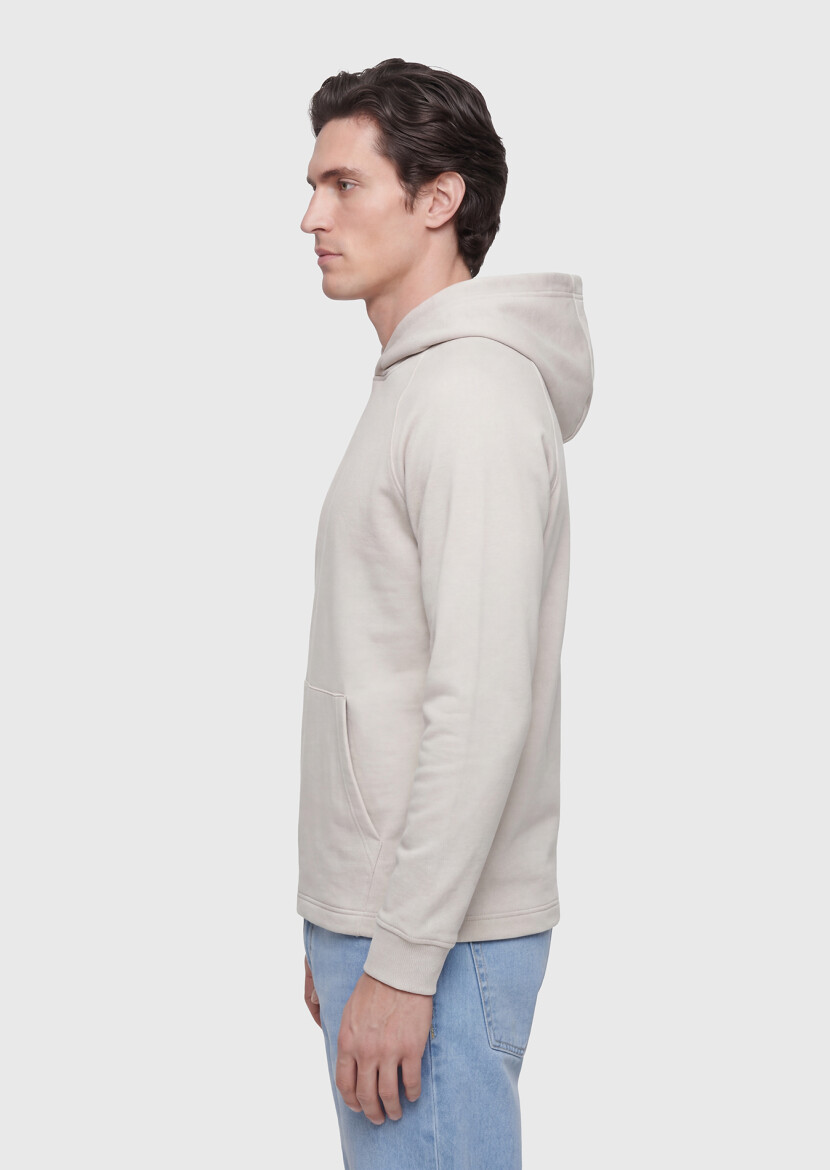 Taş Kapüşonlu Düz Sweatshırt - 3