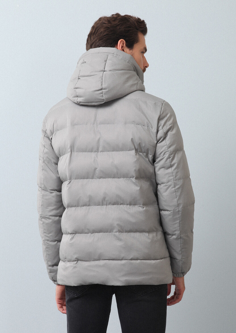 Taş Regular Fit Kelebek Yaka Casual Dokuma Kaban - 5