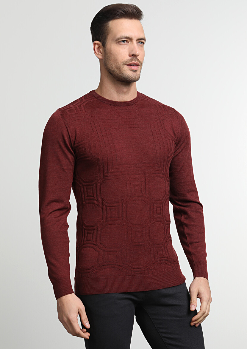 Tile Red Knitwear Sweatshirt - 2