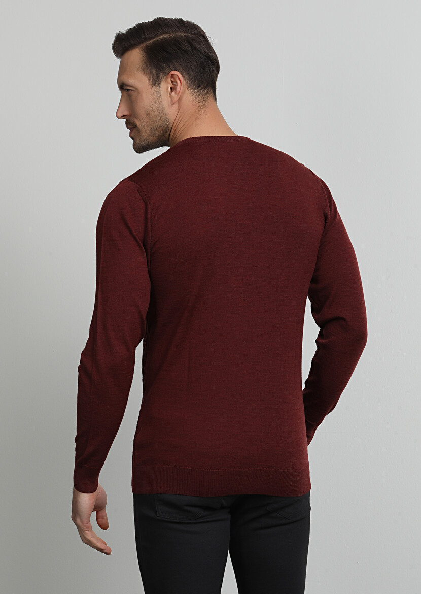 Tile Red Knitwear Sweatshirt - 4