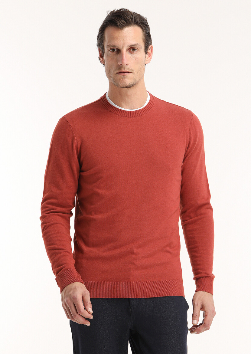 Tile Red Knitwear Sweatshirt - 3