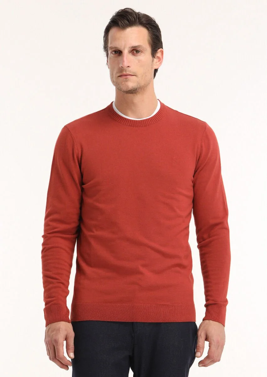 Tile Red Knitwear Sweatshirt - 2