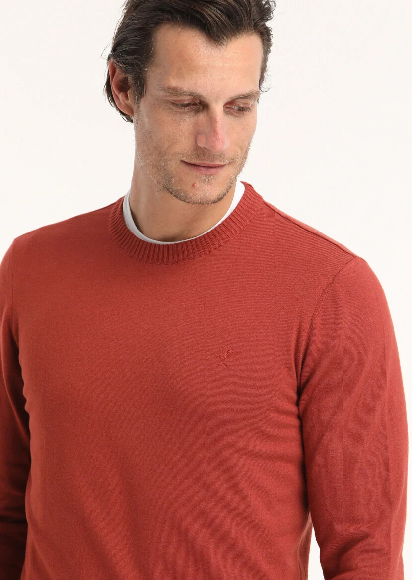Tile Red Knitwear Sweatshirt - 3