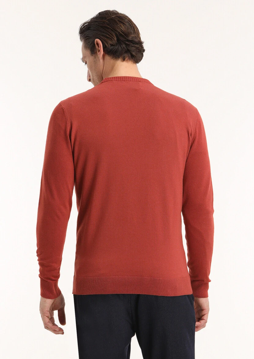 Tile Red Knitwear Sweatshirt - 4