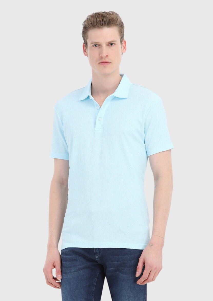 Turkuaz Polo Yaka T-Shirt 