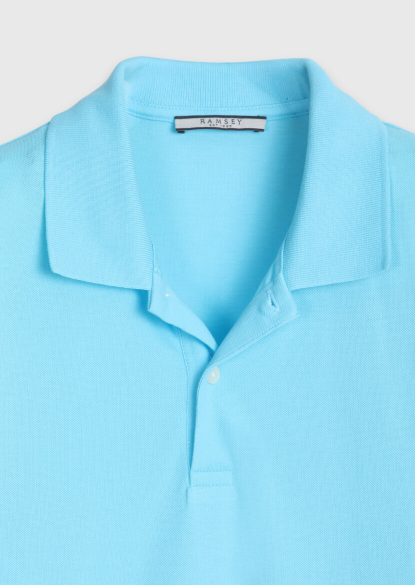 Turquoise Plain 100% Cotton T-Shirt - 7