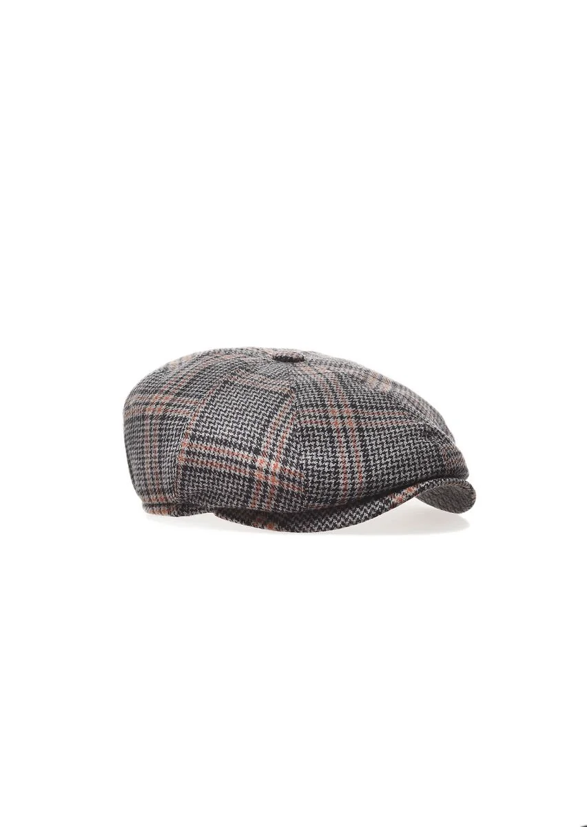 Turuncu %50 Polyester ,%50 Yün Sapka - 1