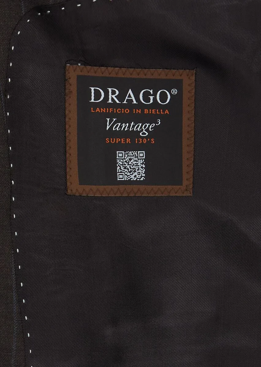 Vizon Çizgili Zeroweight Slim Fit %100 Yün Takım Elbise - 5