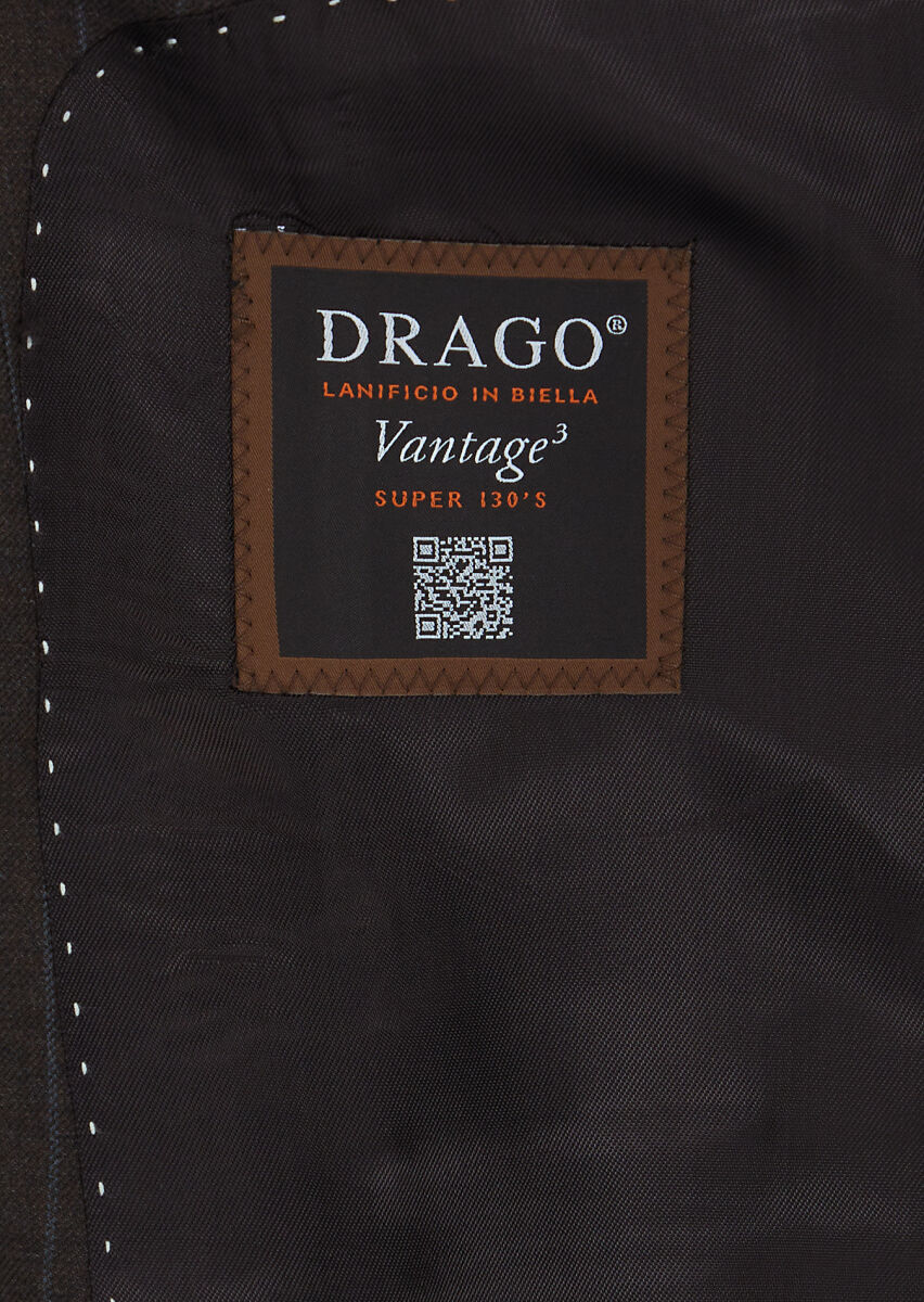 Vizon Çizgili Zeroweight Slim Fit %100 Yün Takım Elbise - 5